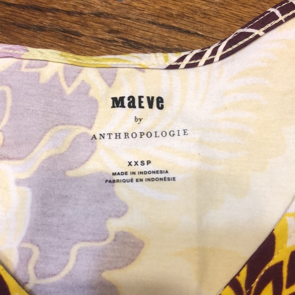 NWOT Anthropologie Maeve ruched floral top - Picture 5 of 7